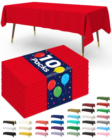 Pureegg mantel plástico rojo 52x70 pulgadas para comidas al aire libre.