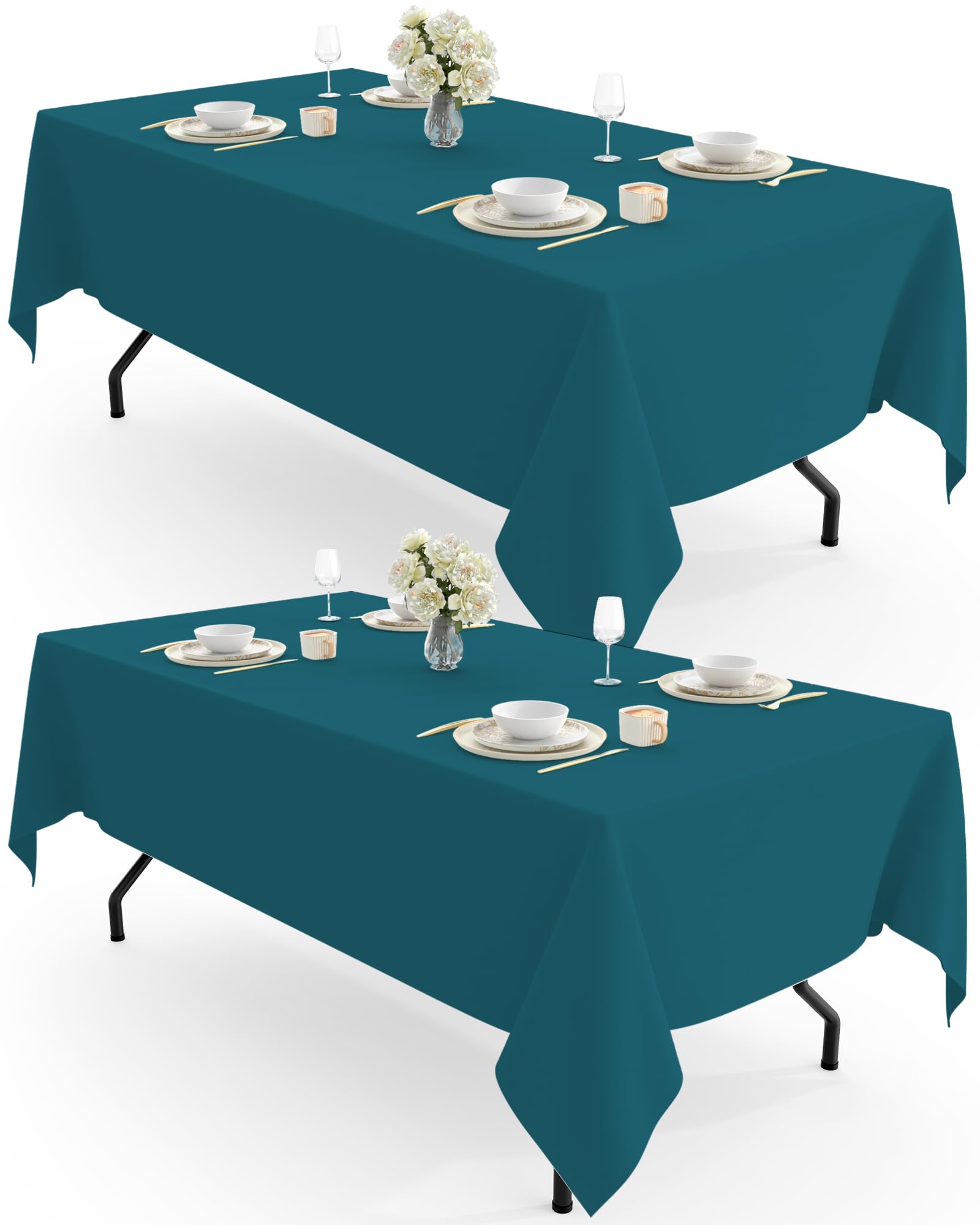 Mantel rectangular blanco de Pureegg 60x102; protección elegante contra derrames y arañazos.