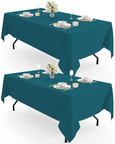 Mantel rectangular blanco de Pureegg 60x102; protección elegante contra derrames y arañazos.