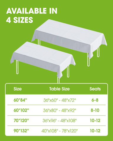 Pureegg mantel rectangular 60x102, perfecto para bodas al aire libre.