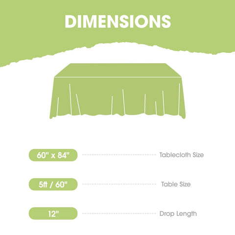 Mantel rectangular Pureegg 60x84 para eventos, protege la mesa y mantiene la decoración.