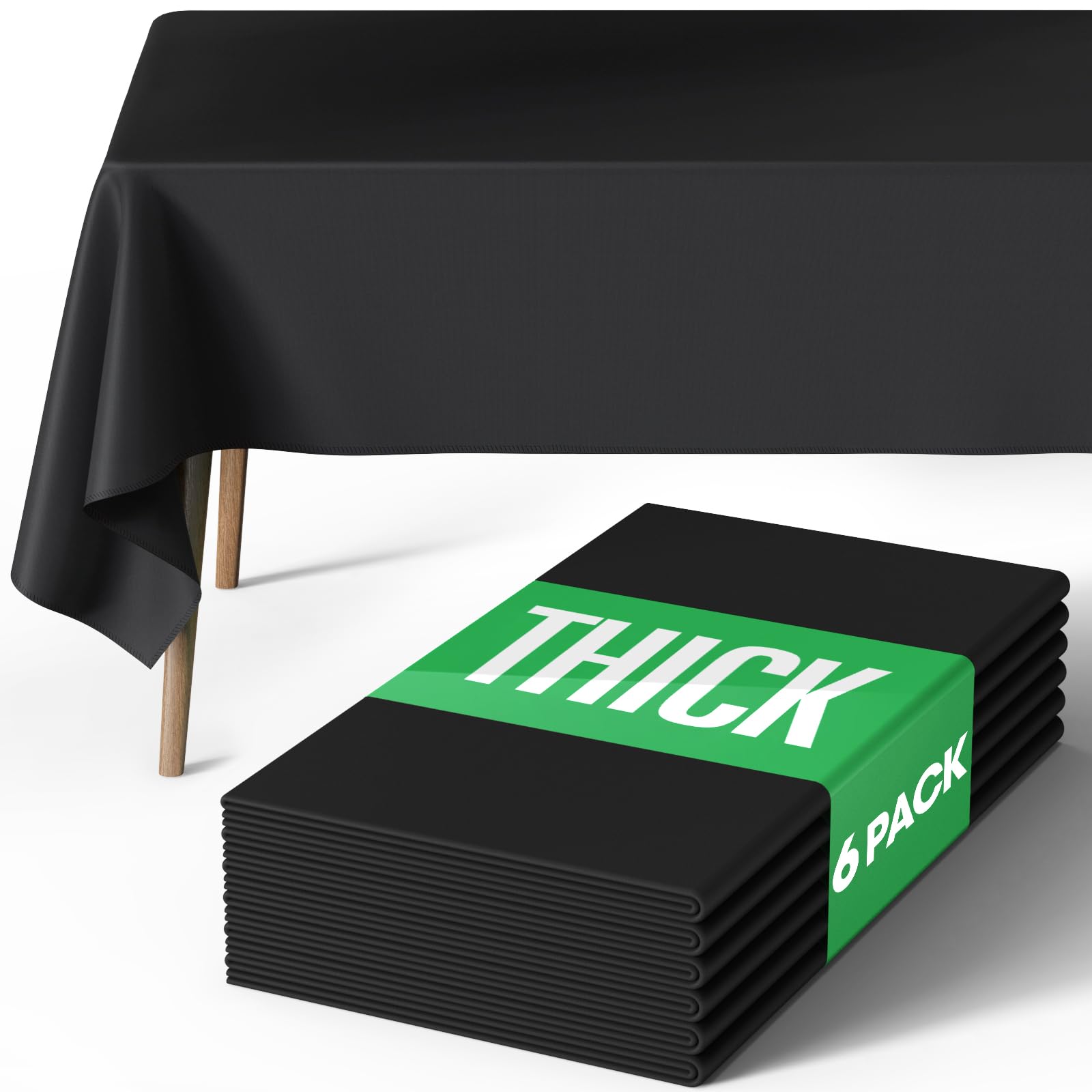 Mantel rectangular Pureegg negro 60x84, resistente y fácil de limpiar para exterior.