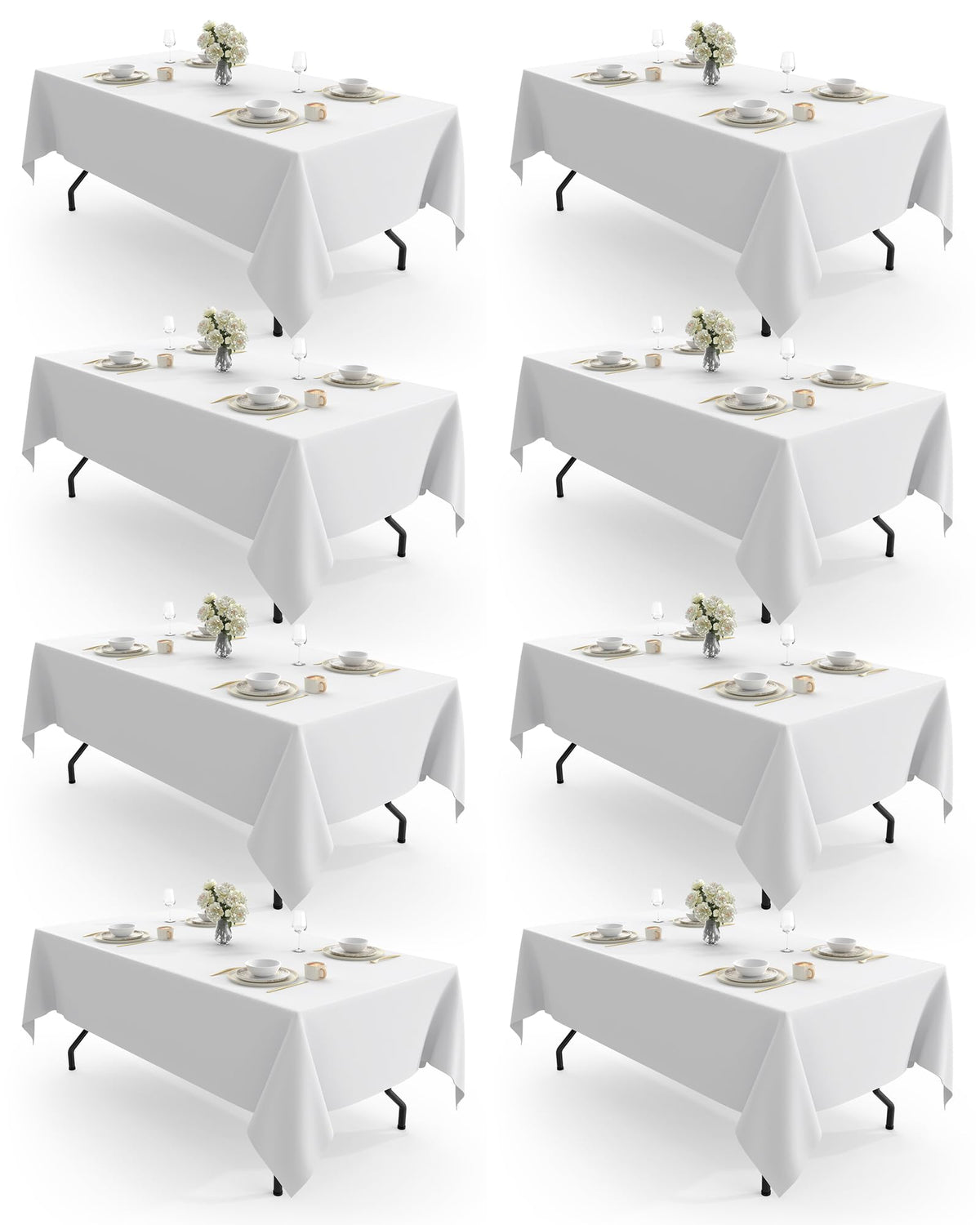 Mantel rectangular Pureegg 60x84 para mesas, duradero y reutilizable