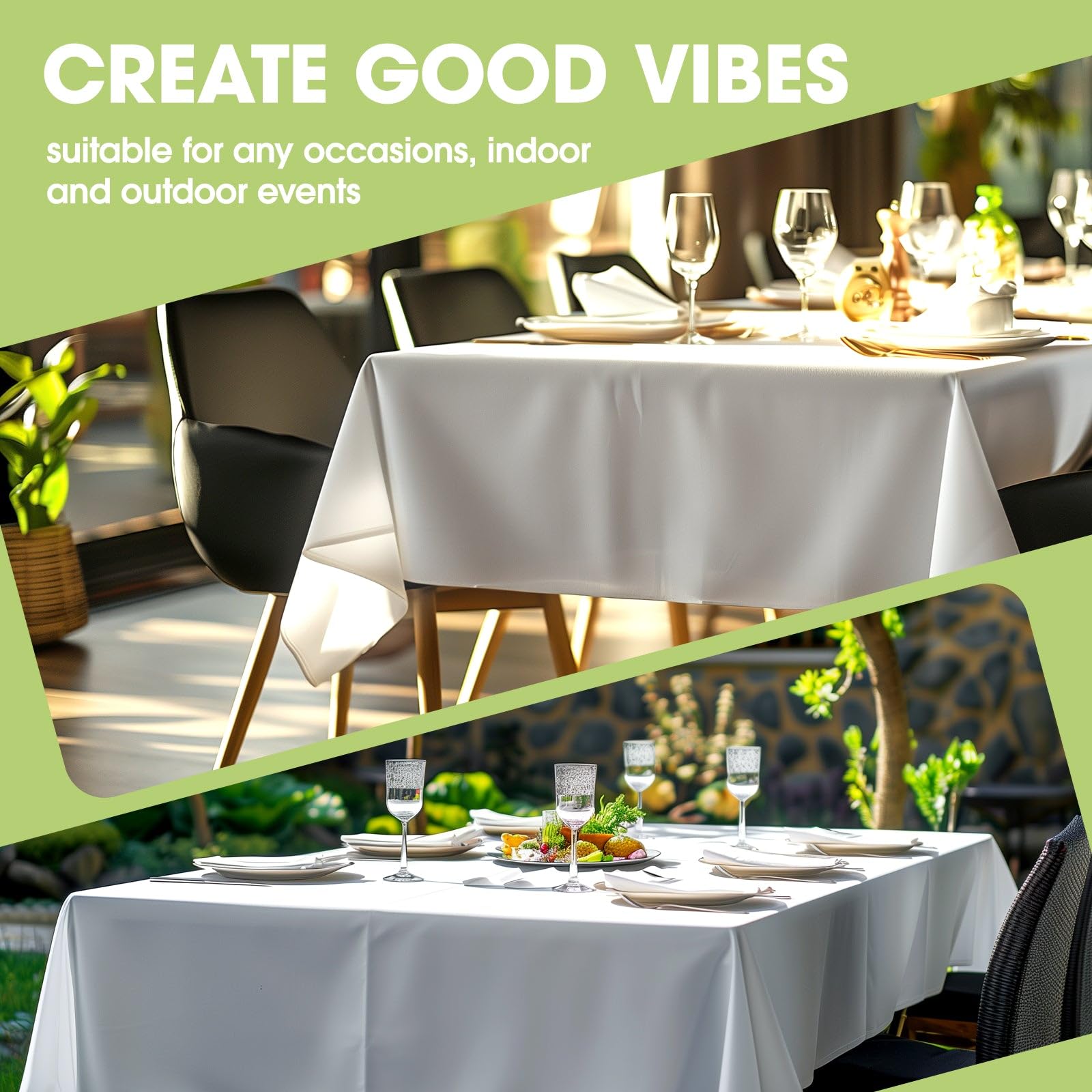 Uso versátil de Pureegg 60x84 para bodas y banquetes.