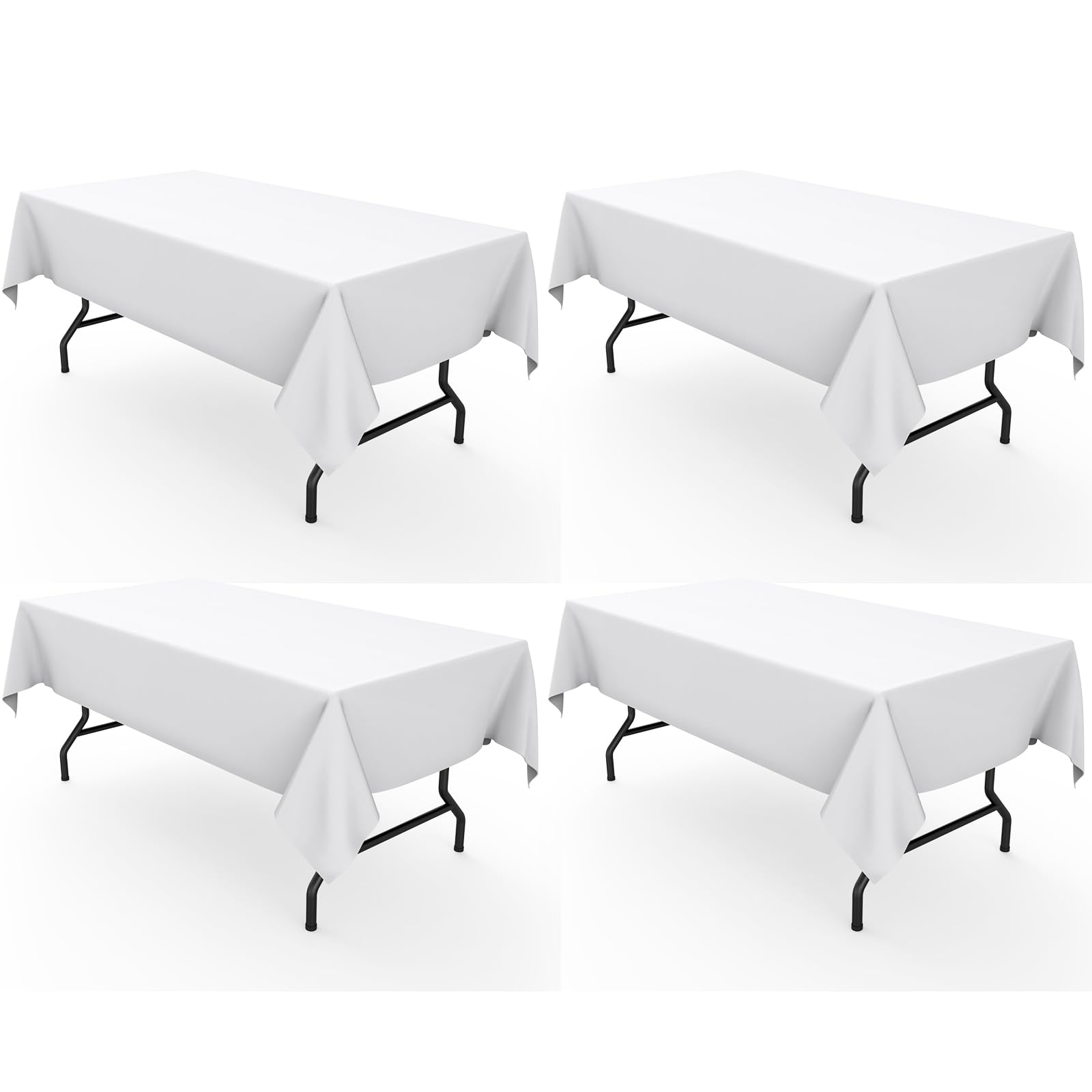 Pureegg mantel rectangular blanco, diseño resistente para comidas elegantes.