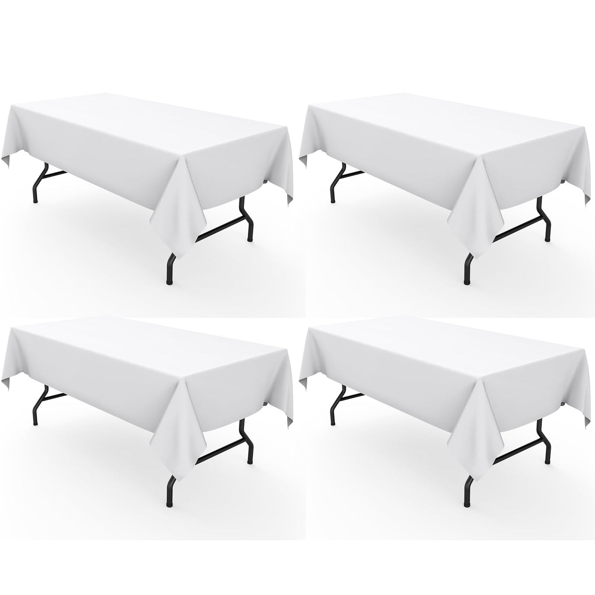 Pureegg mantel rectangular blanco, diseño resistente para comidas elegantes.