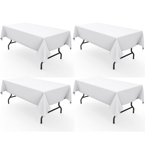 Pureegg mantel rectangular blanco, diseño resistente para comidas elegantes.