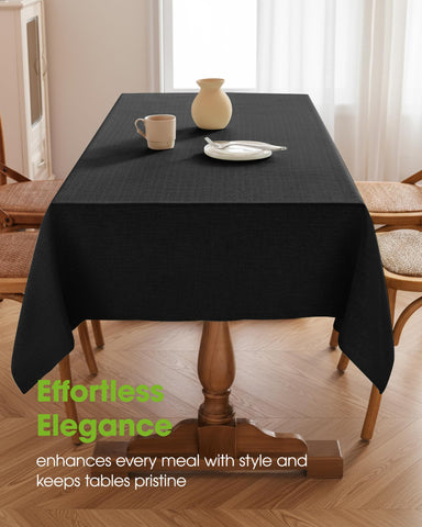 Mantel Pureegg rectangular de lino antimanchas para comidas familiares