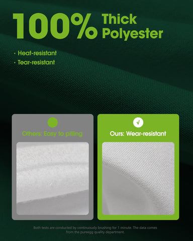 Textura suave de poliéster grueso Pureegg, resistente al desgaste.