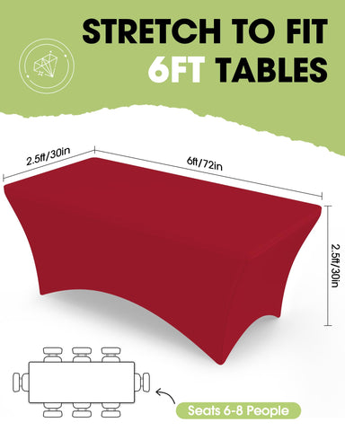detalle de bolsillos para patas en mantel Pureegg de 6 pies