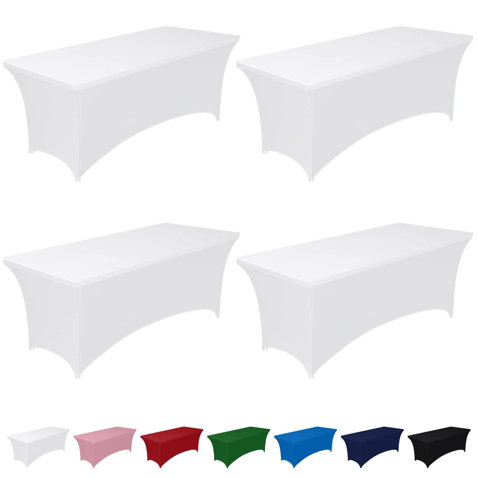 Mantel Pureegg Spandex para mesa de 6ft con ajuste rectangular, elástico y duradero.
