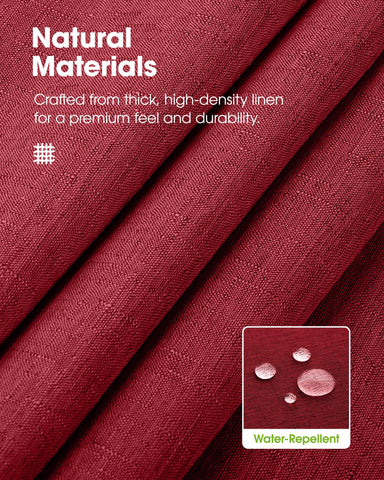 Textura densa de lino en mantel Pureegg, suave al tacto y durable