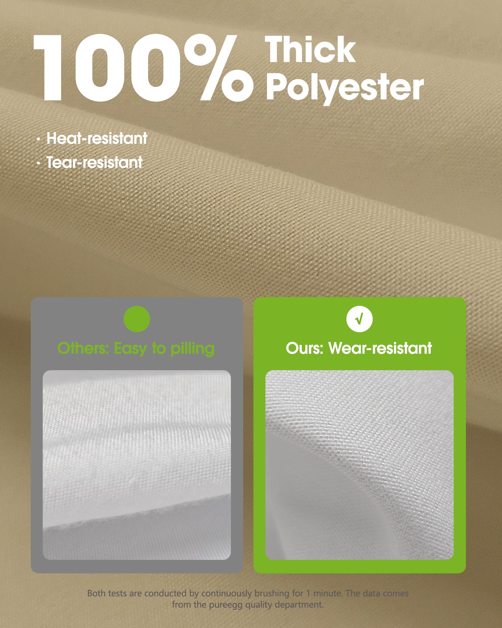 Pureegg mantel rectangular, textura suave y resistente para uso repetido