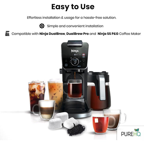 PUREHQ filtros carbón activado 3 pack para mejora de sabor