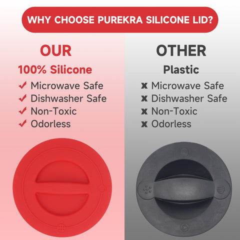 Purekra tapa de silicona apta para lavavajillas, fácil de limpiar y reutilizable.
