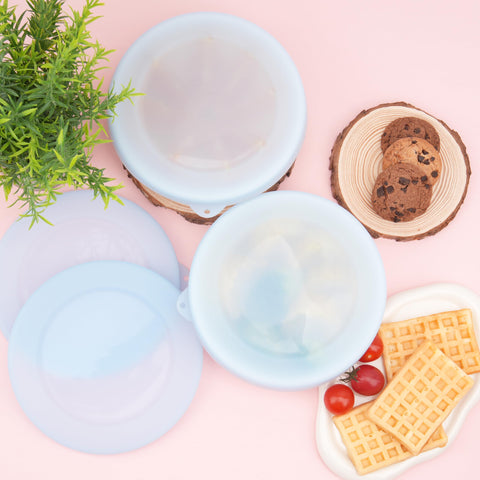 Purekra tapa silicona para Corelle 18oz: fácil almacenamiento en la cocina.