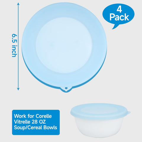 Purekra tapa de silicona para Corelle 28 oz, uso seguro en la nevera.