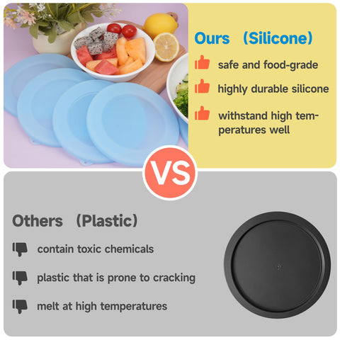 Purekra tapas silicona Corelle 28 oz, útiles para congelar y conservar alimentos.