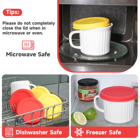 Purekra tapa para tazas Corningware 20 oz, resistente a temperaturas extremas.