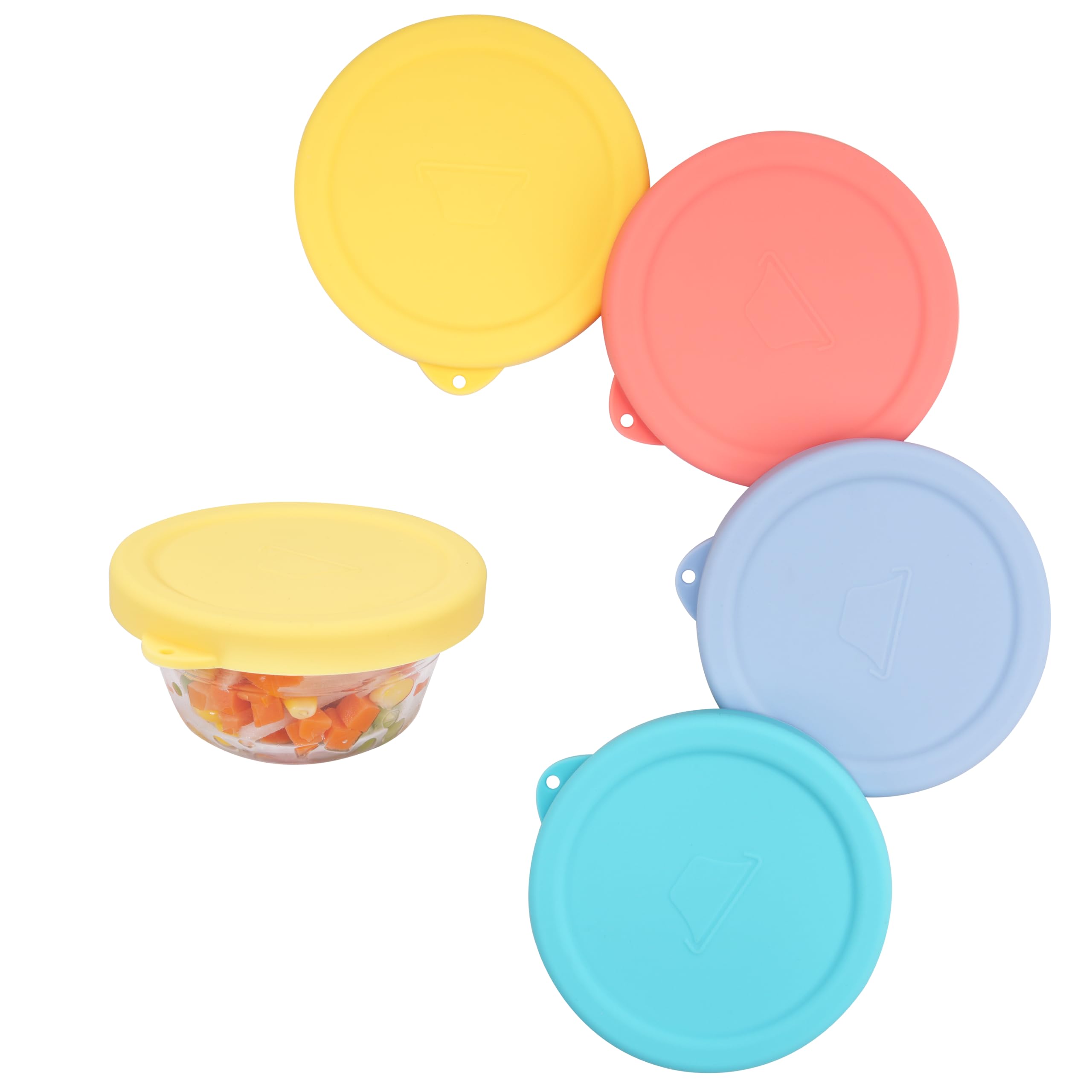 Purekra tapas de silicona para Pyrex 6oz, ajuste hermético y reutilizable.