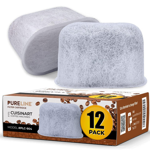 PURELINE filtro agua para Cuisinart, pack de 12, mejora el sabor.