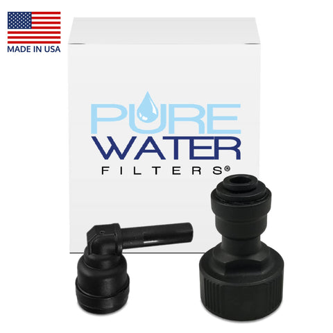 PureWater Filters conecta la línea de agua 1/4 pulg. al Keurig para uso directo.