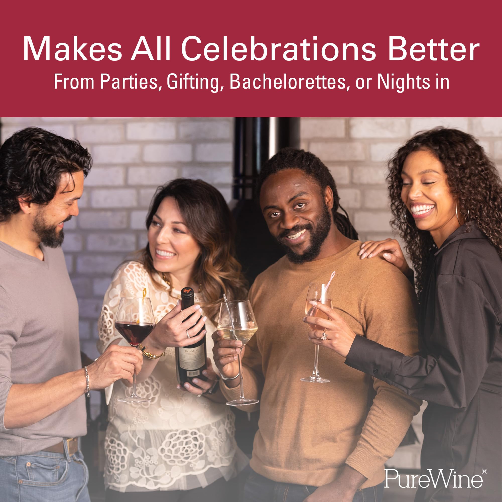 PureWine The Wand funciona con diferentes tipos de vino sin afectar la experiencia.
