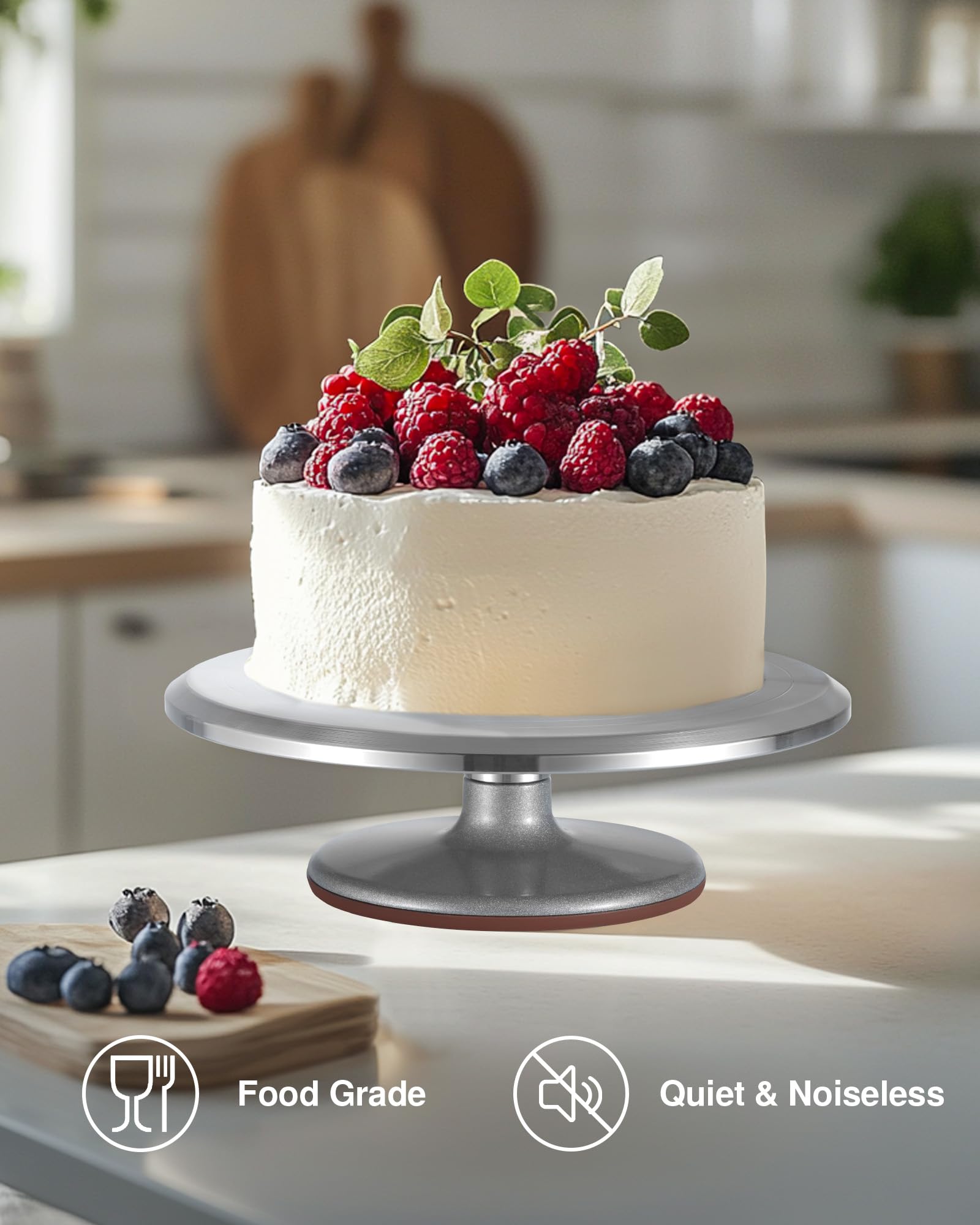 Puroma tarta rotativa ideal para decorar tartas y postres en casa.