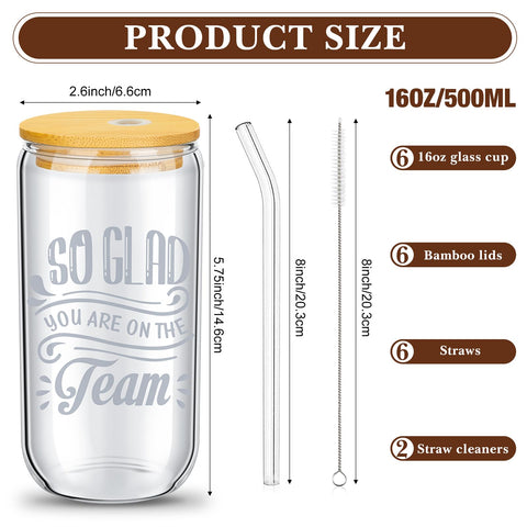 Purpeak set de 12 vasos de vidrio 16oz, perfectos para agradecer colegas.