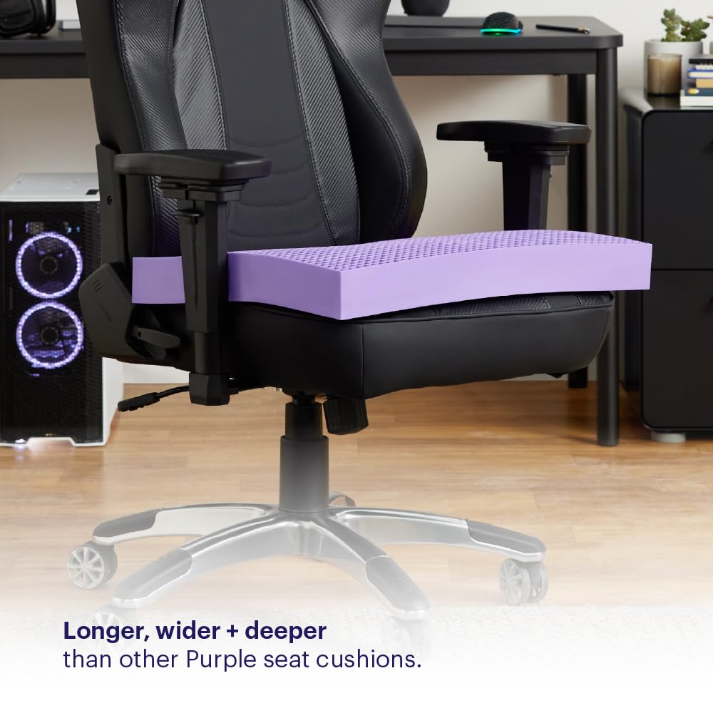 Purple almohadilla asiento maximo mantiene la posicion gracias a su base antideslizante.