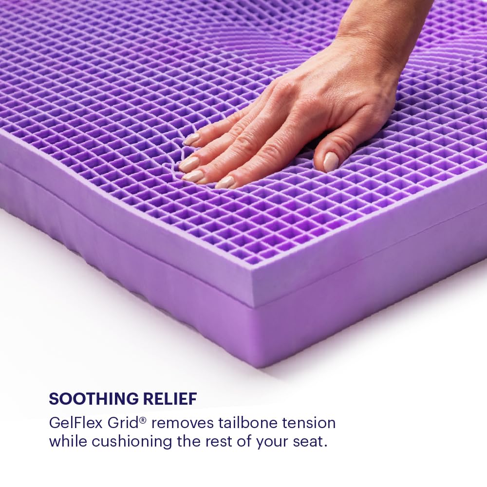 Purple almohadilla asiento maximo ofrece confort fresco gracias a la ventilacion.