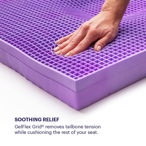 Purple almohadilla asiento maximo ofrece confort fresco gracias a la ventilacion.