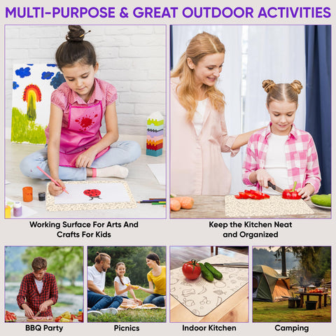 Purple Dot, ideal para manualidades, pintura y pegamento sin residuos en mesa