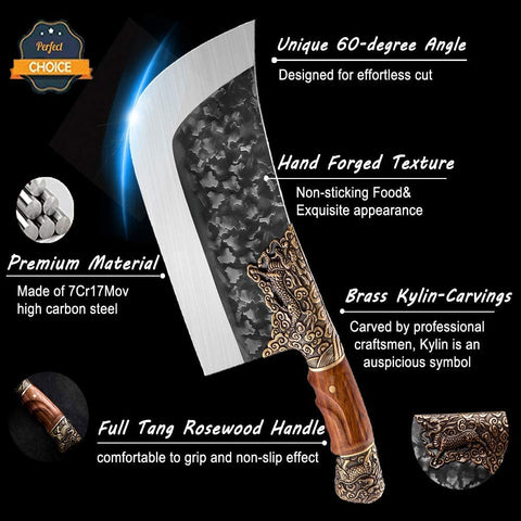 Purple Dragon cuchillo para cortar huesos y carne con facilidad