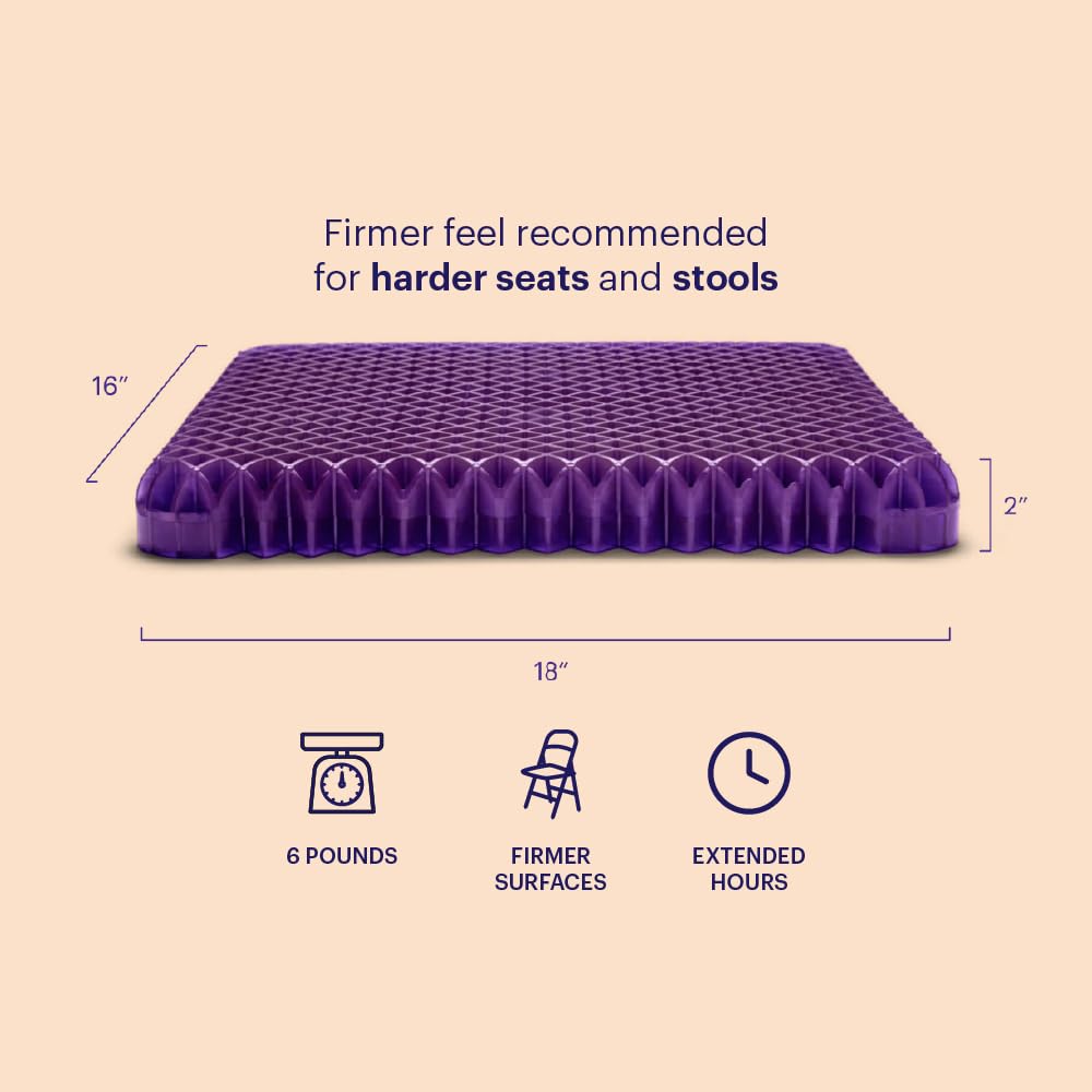 Cojín Purple Royal para oficina; soporte estable durante largas jornadas.