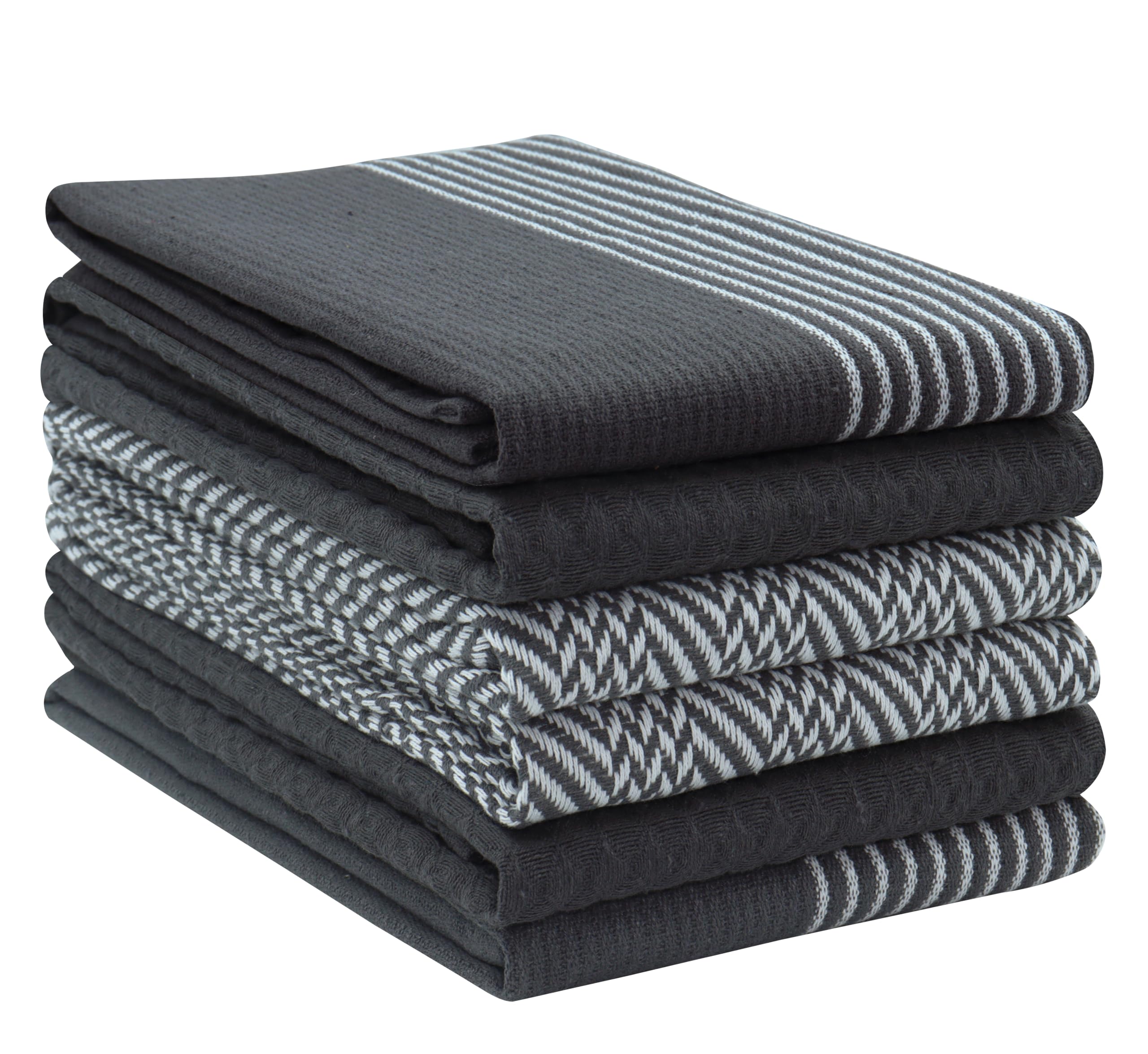 PurpleEssences toallas de cocina 6 unidades 15x25 pulgadas, absorbentes para secar platos y superficies.