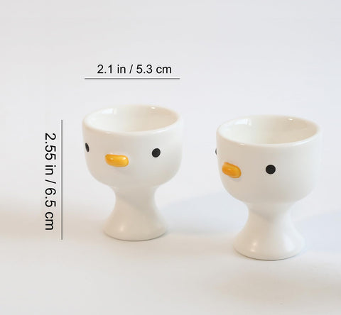 PURROOM huevera ceramica blanca mate, fácil de limpiar y apta para microondas.