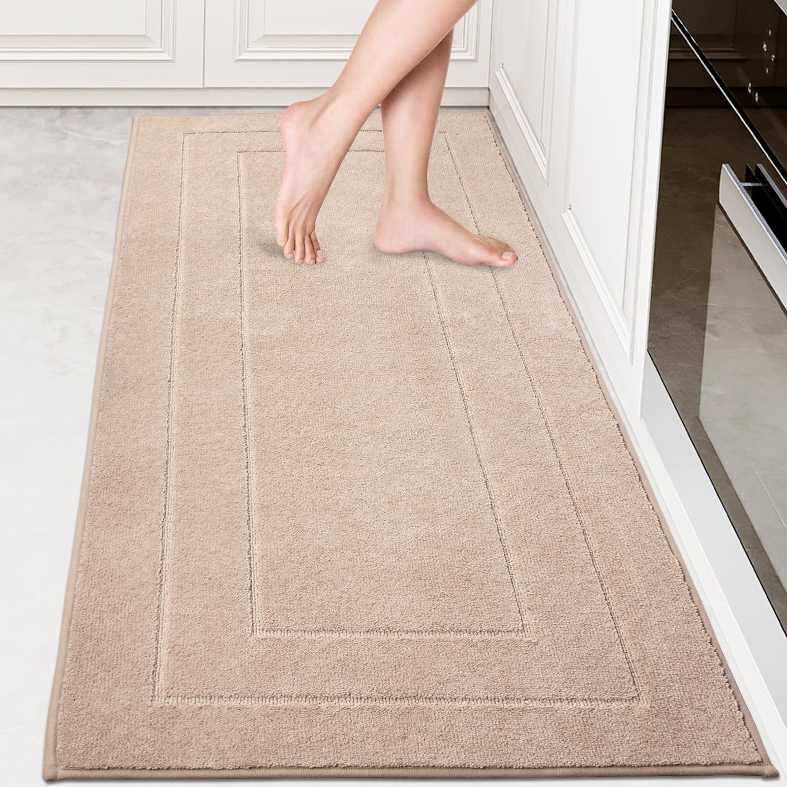 Alfombra PURRUGS para cocina lavable, ideal para derrames y limpieza rápida.