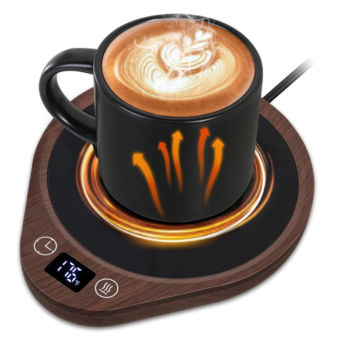 PUSEE calentador de tazas con placa grande mantiene el café caliente.