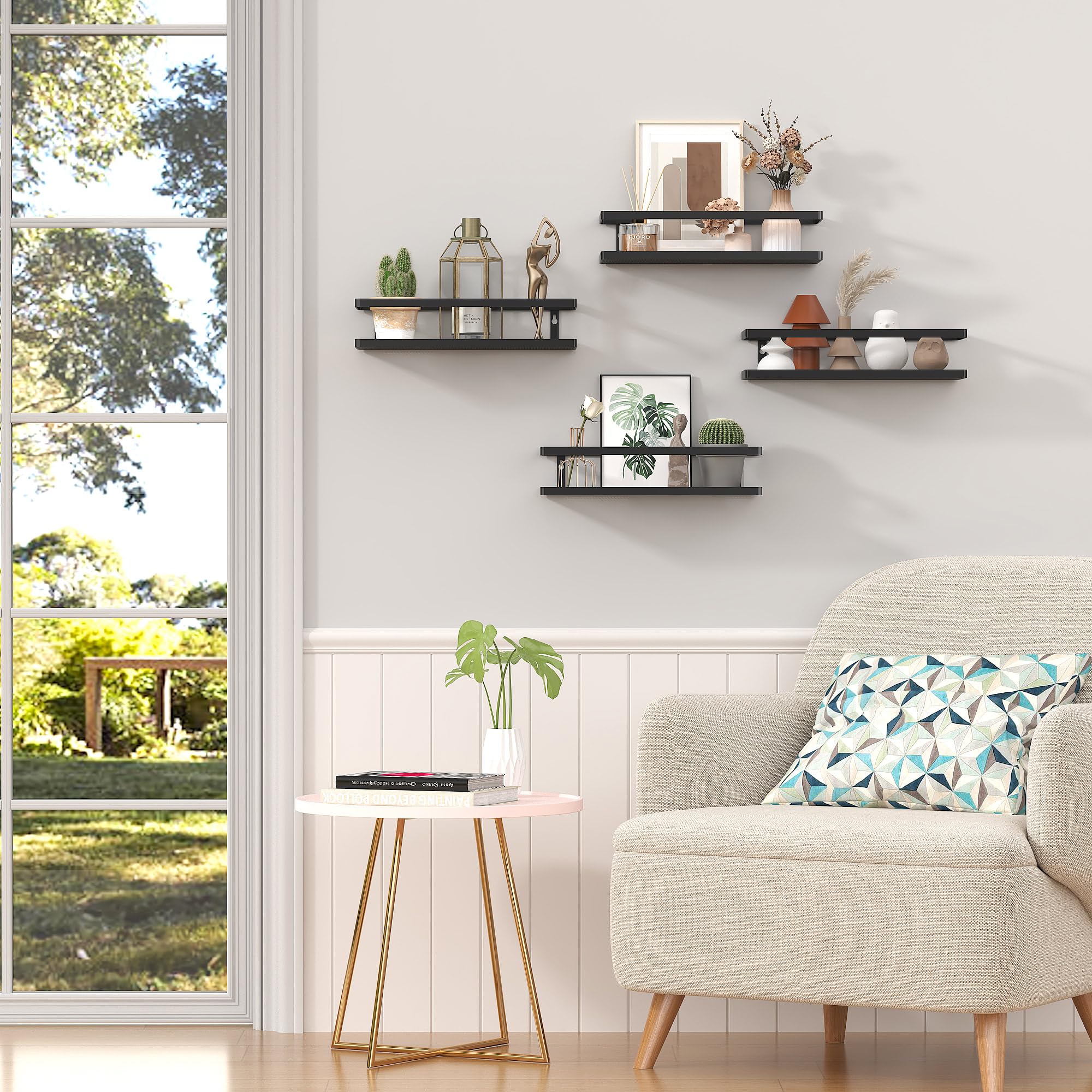PUSDON montaje en pared con dos métodos, transforma la pared en espacio funcional.