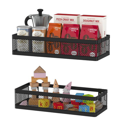 PUSDON estantería colgante de malla para cocina, facilita organizar especias y utensilios.