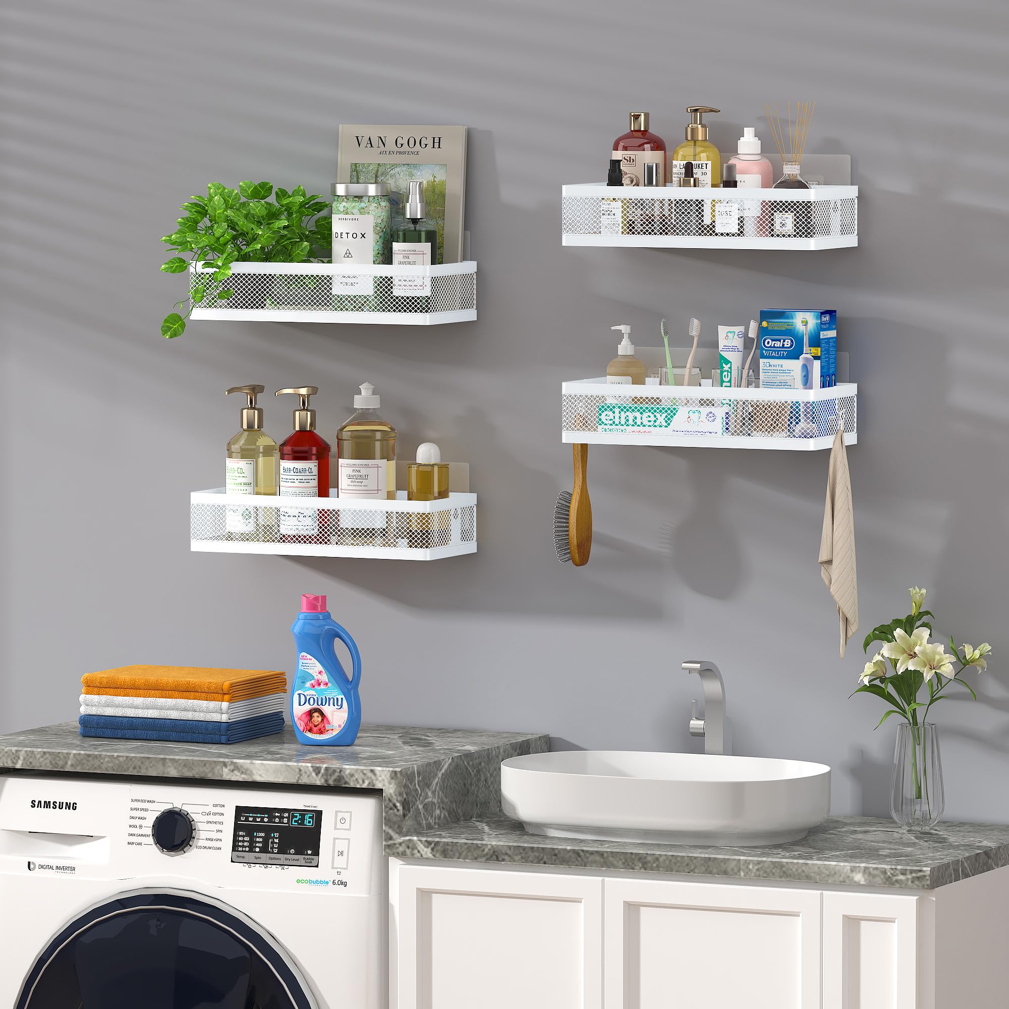 PUSDON instalación en pared fácil para exhibir productos ordenados