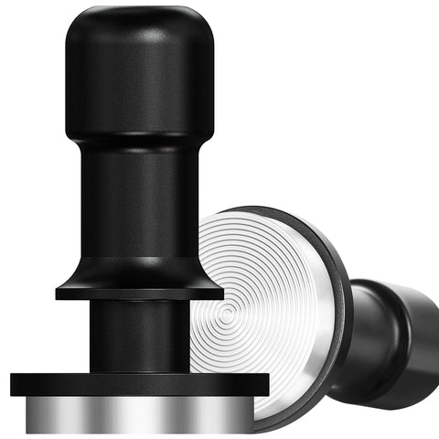 PUSEE apisonador de café 58mm, vista frontal, presión constante para extracción equilibrada.