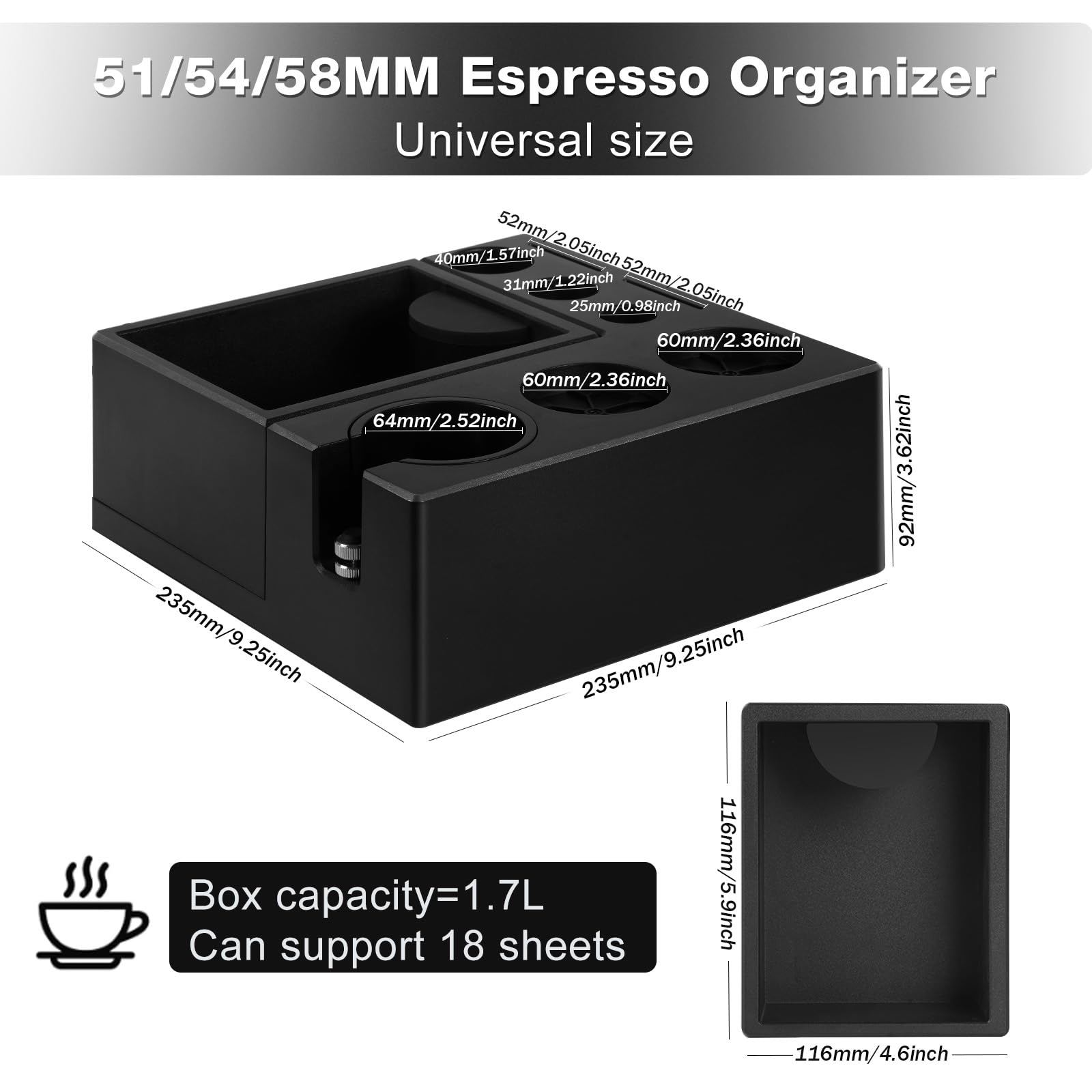 PUSEE estacion-prensa-espresso-51-54mm facilita el uso correcto de la prensa