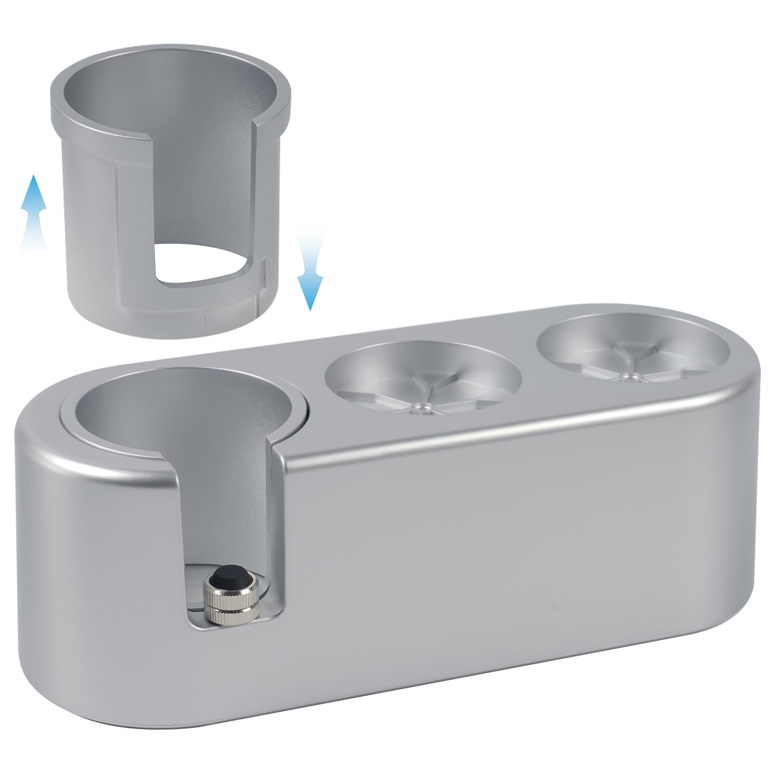 PUSEE estación de prensado 3 en 1 para una configuración de espresso limpia y eficiente.