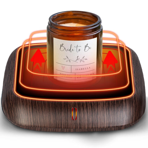 PUSEE plato calentador de velas grande facilita aromas sin llama en casa