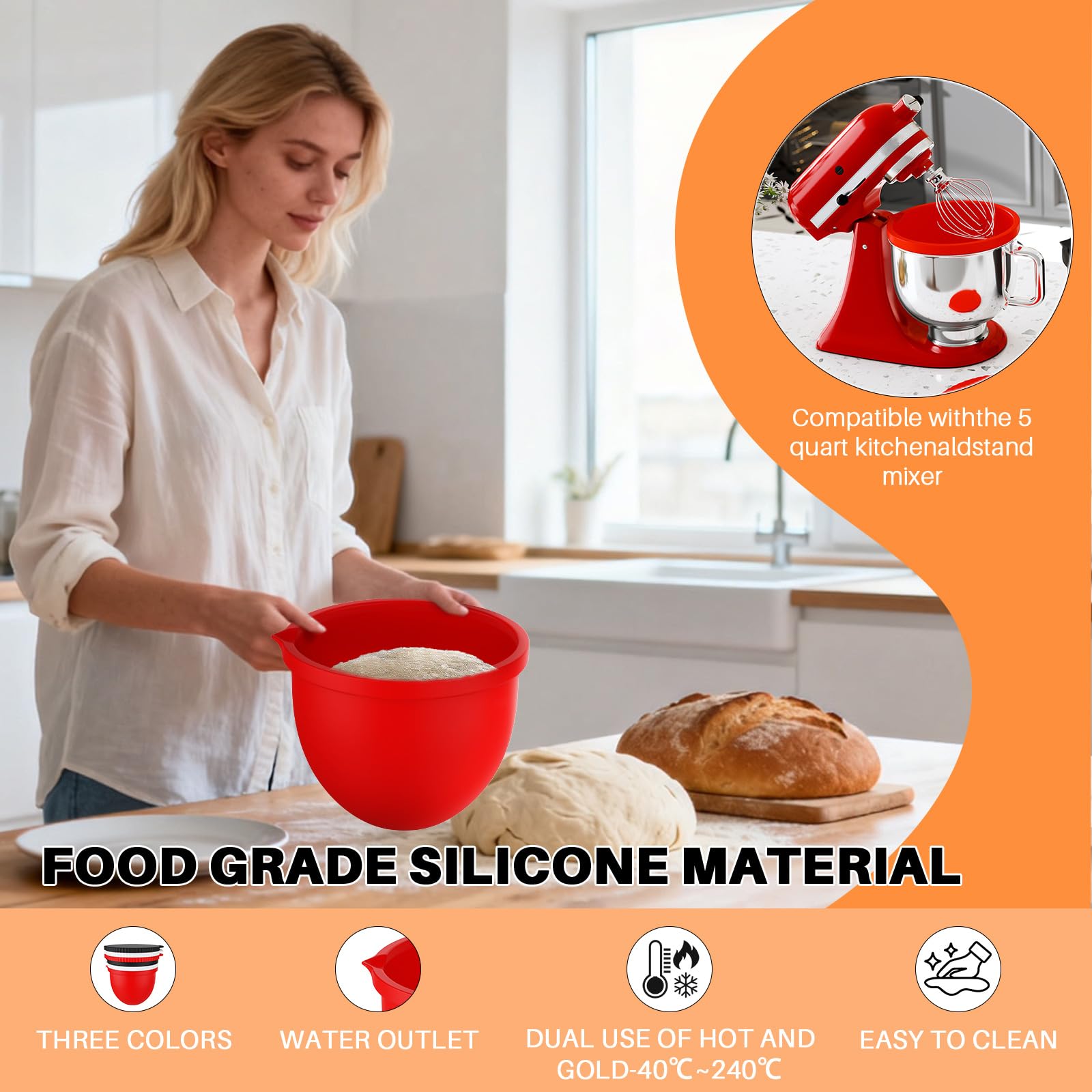 Silicona de grado alimentario pusgrew, segura y duradera para uso diario.