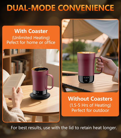 PUSEE diseño duradero en acero inoxidable sin BPA para sabor puro.