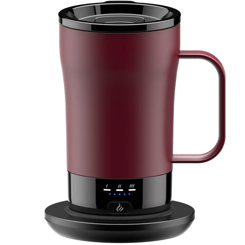 PUSEE taza autocalentable 14oz para mantener el café caliente.