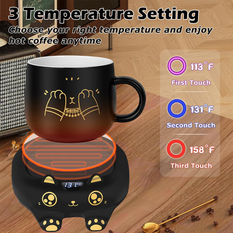 PUSEE tres niveles de temperatura para bebidas calientes seguras.